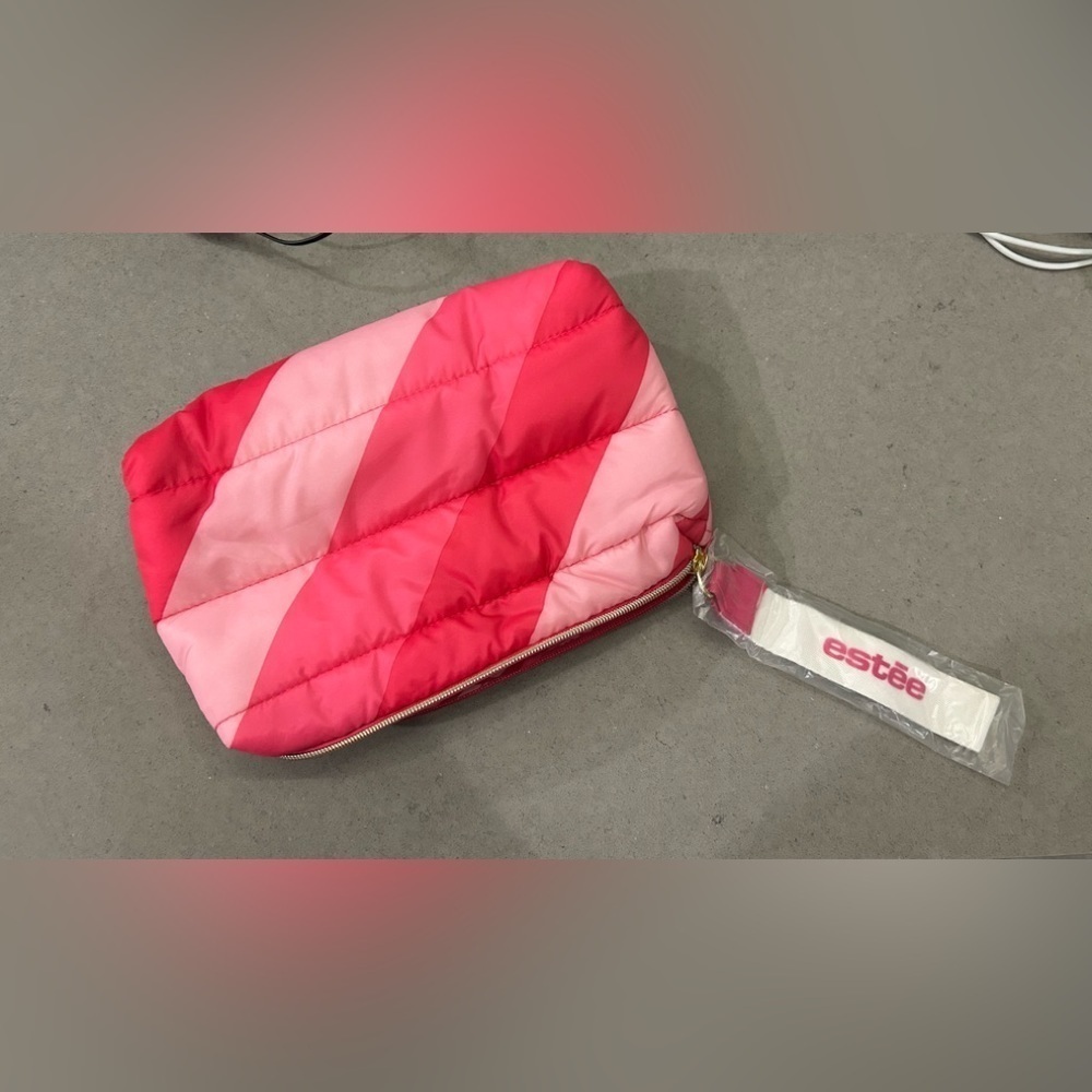Estée Lauder Soft Makeup Bag Pink Stripe